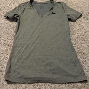 Grey v neck Nike workout tshirt